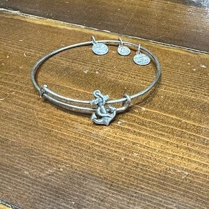 Alex and Ani Silver-Tone Anchor Charm Expandable Bracelet